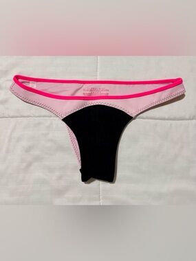 Victoria's Secret Pink, Neon Pink & Black Bikini Bottoms